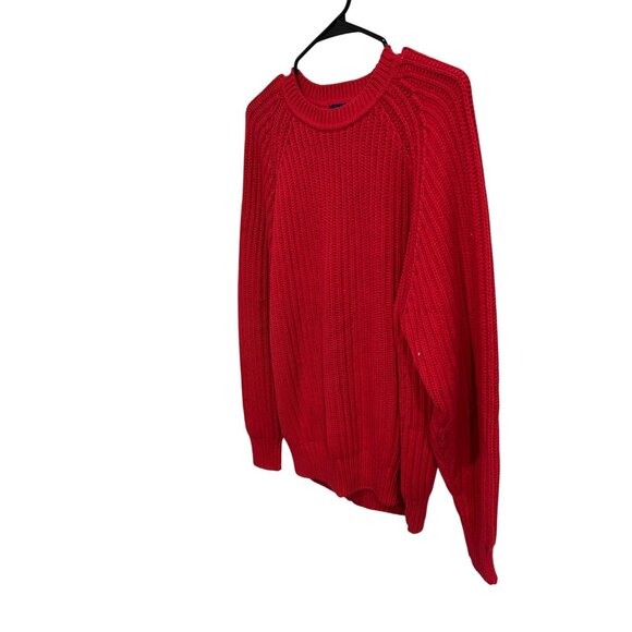 Vintage Gap Red Knit Cotton Sweater Crewneck Long Sleeve Sz Medium - Picture 3 of 9